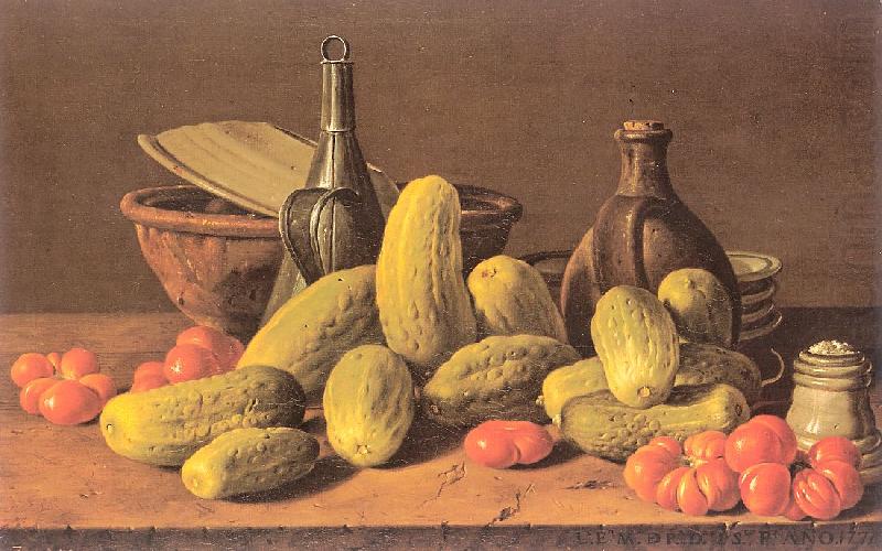 Melendez, Luis Eugenio Still Life with Cucumbers and Tomatoes china oil painting image